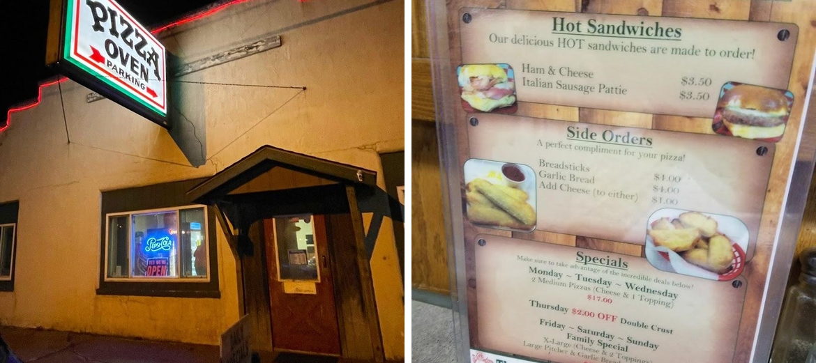Pizza Oven Menu