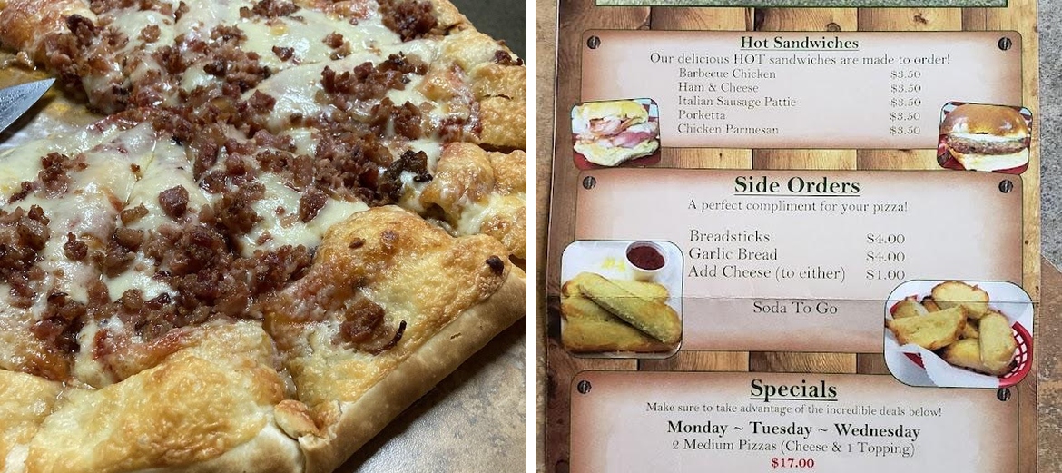 Pizza Oven Menu